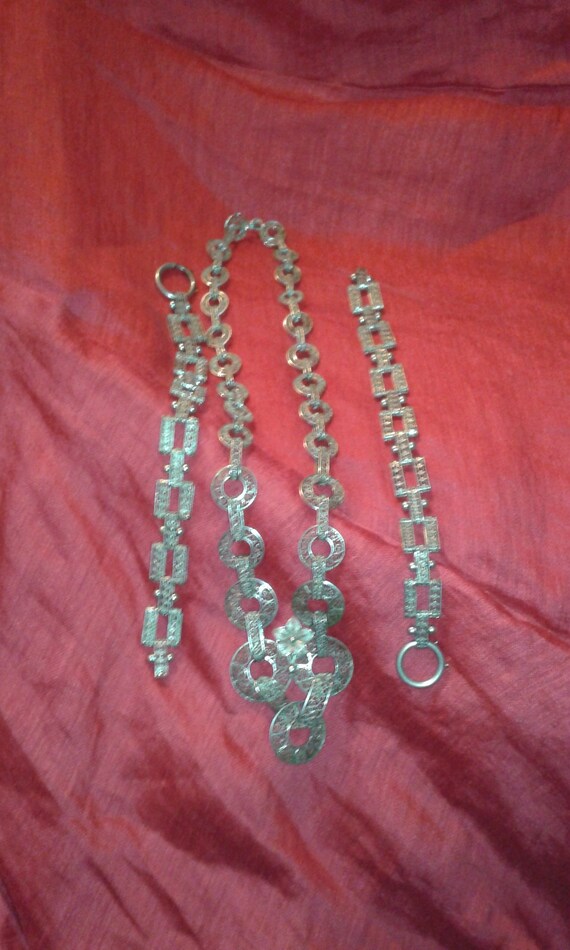 Victorian solid sterling silver double matching f… - image 1