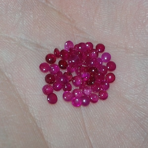 50 sapphires 3.11ct round cabochon faceted untreated unheated gemstones gems Earth mined natural minerals