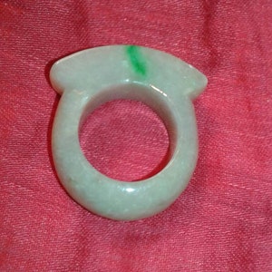 Large strong chunky mens Jadeite A Jade untreated thumb ring big fashion look UK size Z