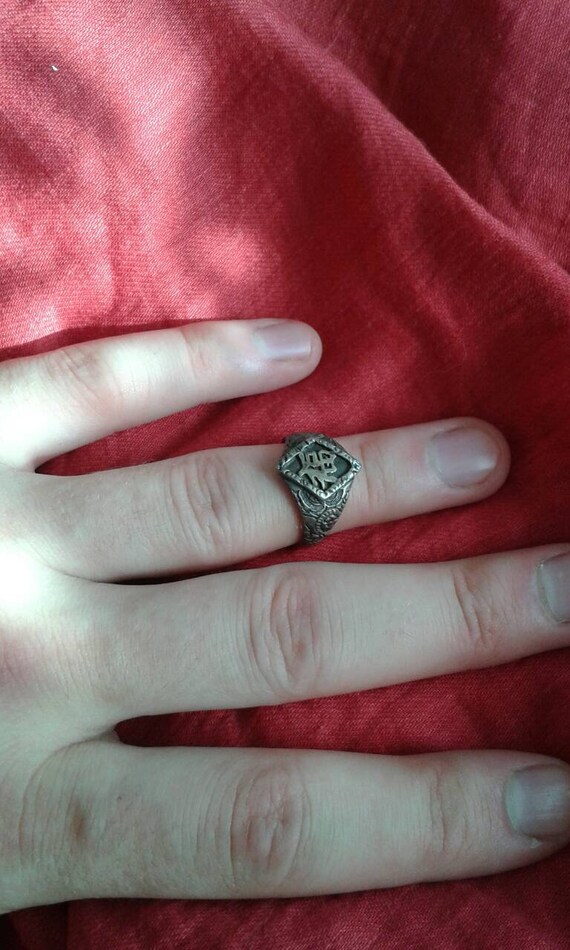 Solid sterling silver antique Blessing luck "Fu" … - image 9