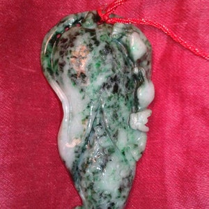 Untreated Jadeite corn sweetcorn maize carving A Jade imperial Fei Cui colours forest greens