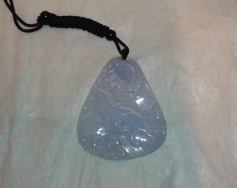 Untreated Grade (A) Jadeite Jade plaque pendant , lavender Jade colour , icy glutinous translucent texture , Koi pond shui ,lotus , RuYI