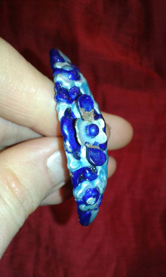 Hand applied enamel solid silver Antique Chinese … - image 8