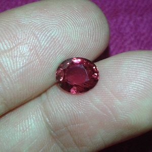 2.15ct unheated untreated natural Earth mined oval faceted VS clarity red sapphire certified loose Earth mined natural gemstone