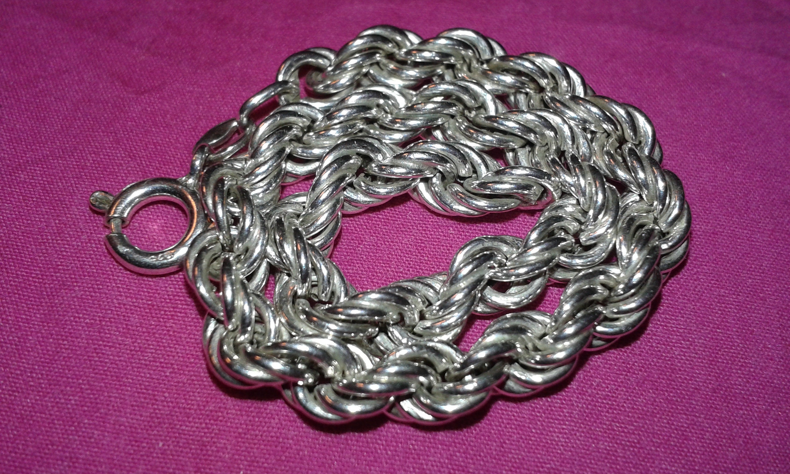 Barley Twist Bracelet Solid Sterling Silver Multiple Multi