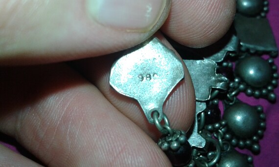 Rajasthani solid sterling silver garnet womens ta… - image 10