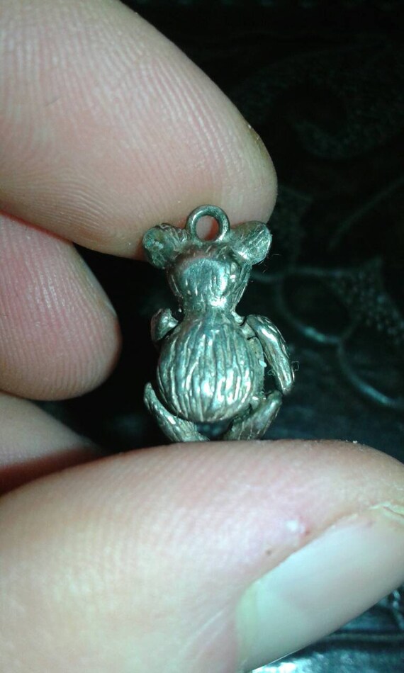 Moving solid silver teddy bear articulating 925 s… - image 5