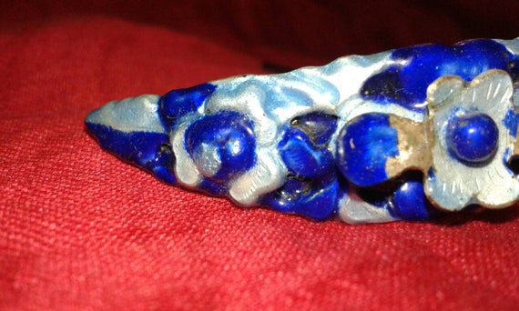 Hand applied enamel solid silver Antique Chinese … - image 4