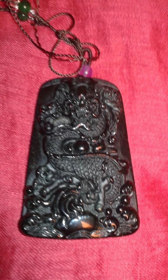 Omphacite Untreated Black Jadeite Jade Lights up and Glows When