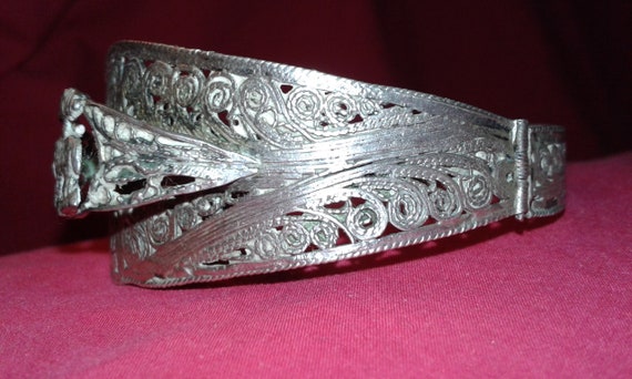 Elephant design solid sterling silver filigree hi… - image 9