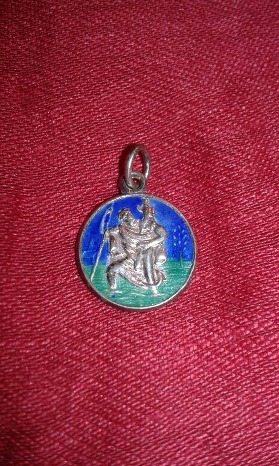 Solid sterling silver and cold enamel bracelet ch… - image 6