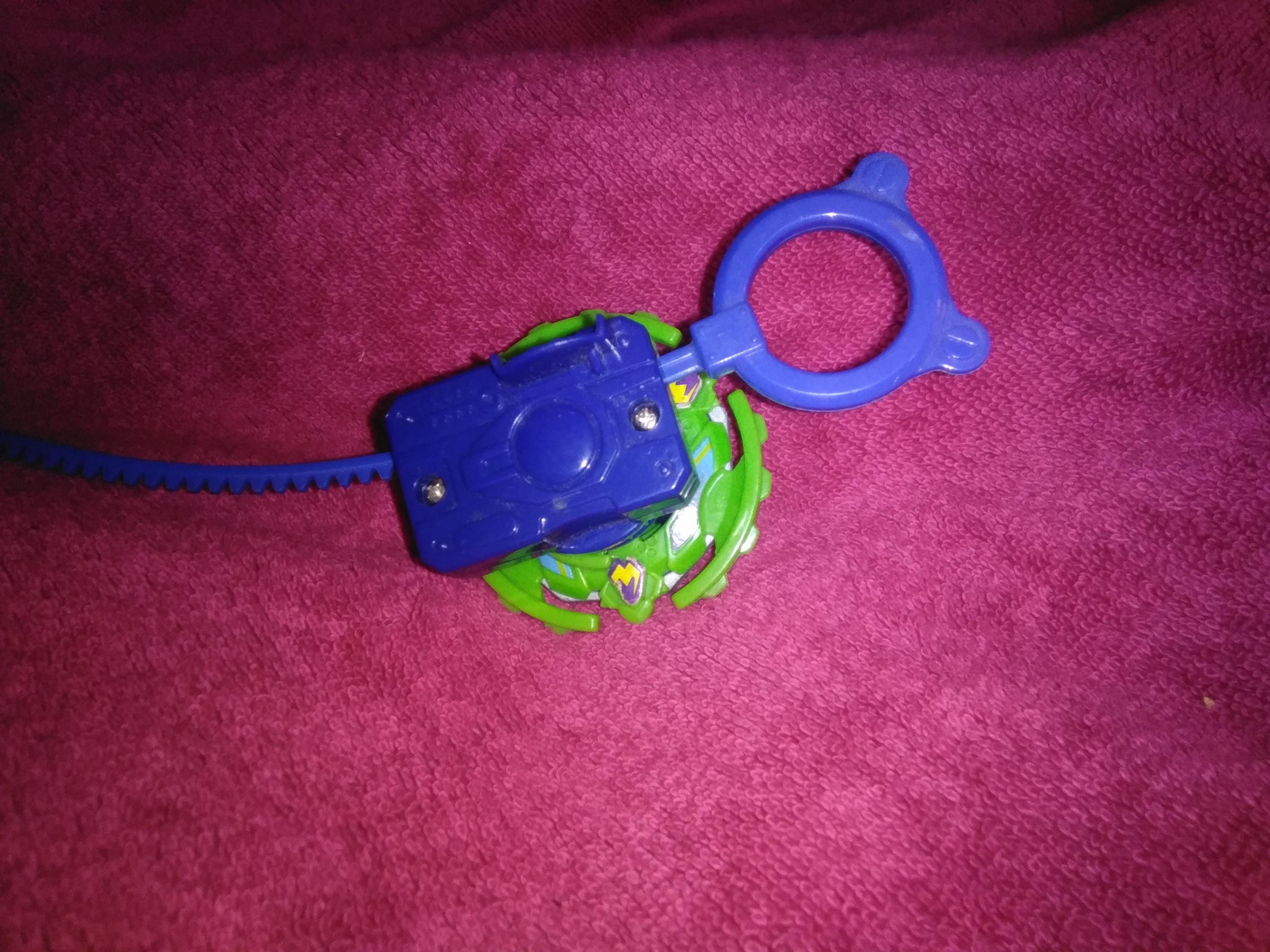 Beyblade - M-turtle - Green Spinning Top With Blue Launcher and