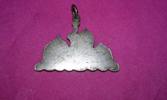 Solid sterling silver mosque bracelet charm Arabi… - image 4