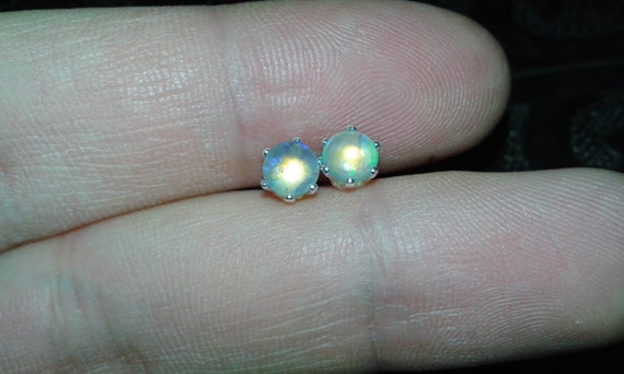 5mm Untreated Australian black opal matching cabo… - image 6