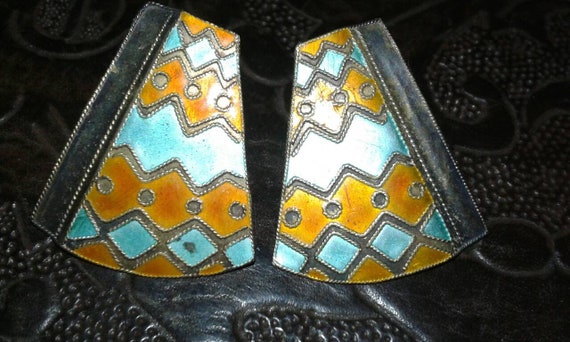 Hand enamelled solid sterling silver with gold gi… - image 7