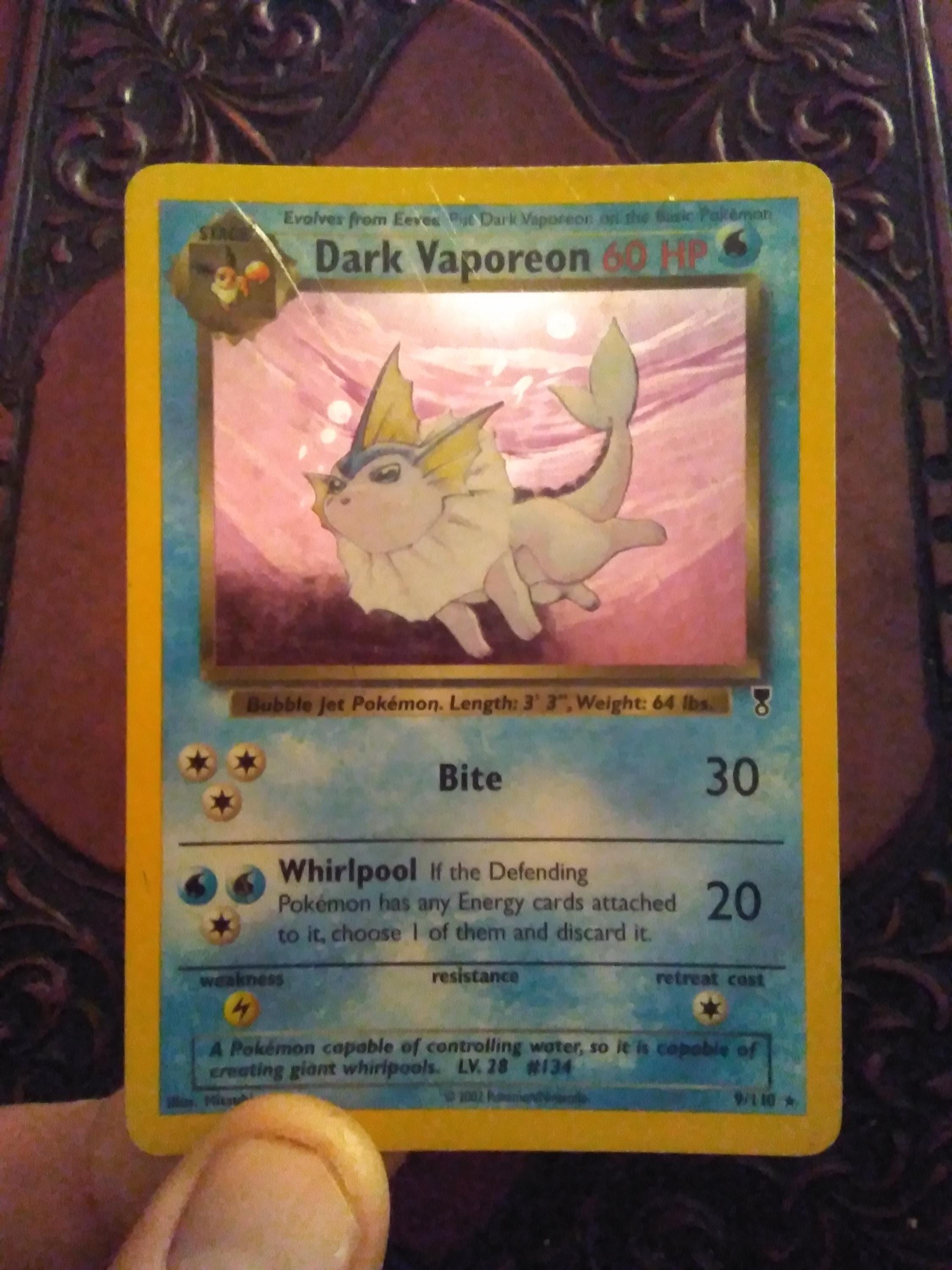 pokemon card dark vaporeon Dark Vaporeon 9/110 - Holo Legendary Collection Pokemon Card