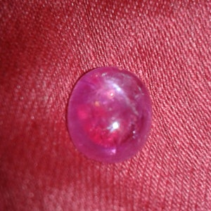 6,88 ct naturlig, endast utvunnen vid låg värme, oval cabochon, rubin, rosa safir, lös ädelsten, anpassad smyckestillverkning, monteringsring, dödsbohänge bild 7