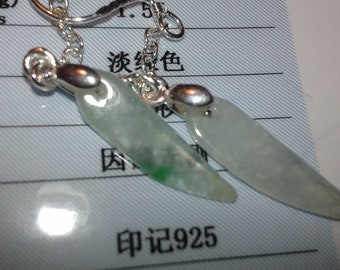 Icy see through Jadeite A Jade untreated Earth mined natural gemstone chilli shaped watery glutinous glass gemstone organic vegetable