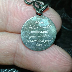 Regalo per la festa della mamma in argento sterling massiccio - Gettone d'amore - Regalo cimelio di famiglia di gioielli in metallo prezioso