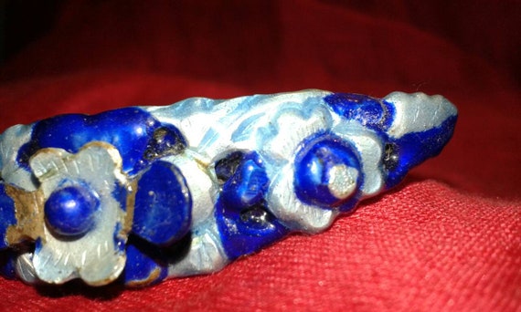 Hand applied enamel solid silver Antique Chinese … - image 5