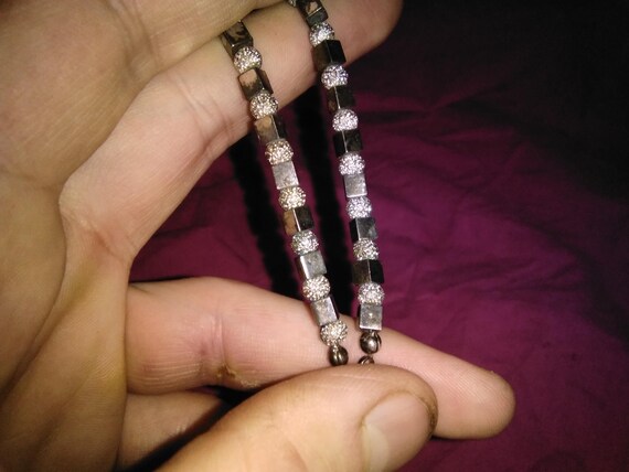 Solid sterling silver modernist styled bracelet -… - image 6