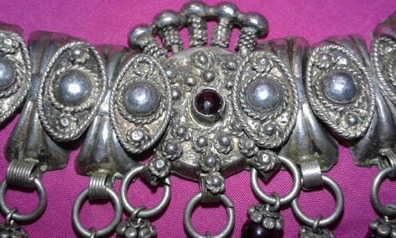 Rajasthani solid sterling silver garnet womens ta… - image 5