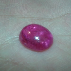 6,88 ct naturlig, endast utvunnen vid låg värme, oval cabochon, rubin, rosa safir, lös ädelsten, anpassad smyckestillverkning, monteringsring, dödsbohänge bild 4