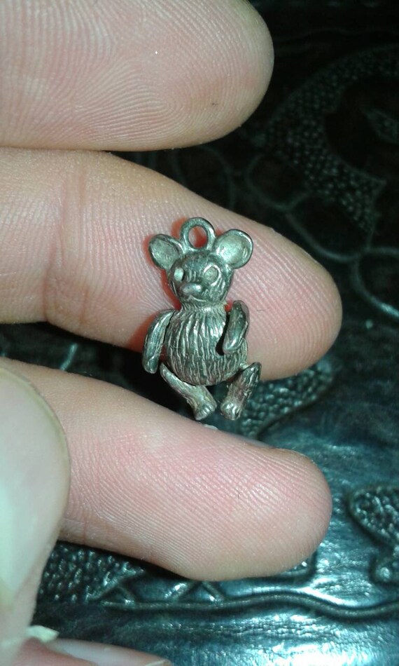 Moving solid silver teddy bear articulating 925 s… - image 9