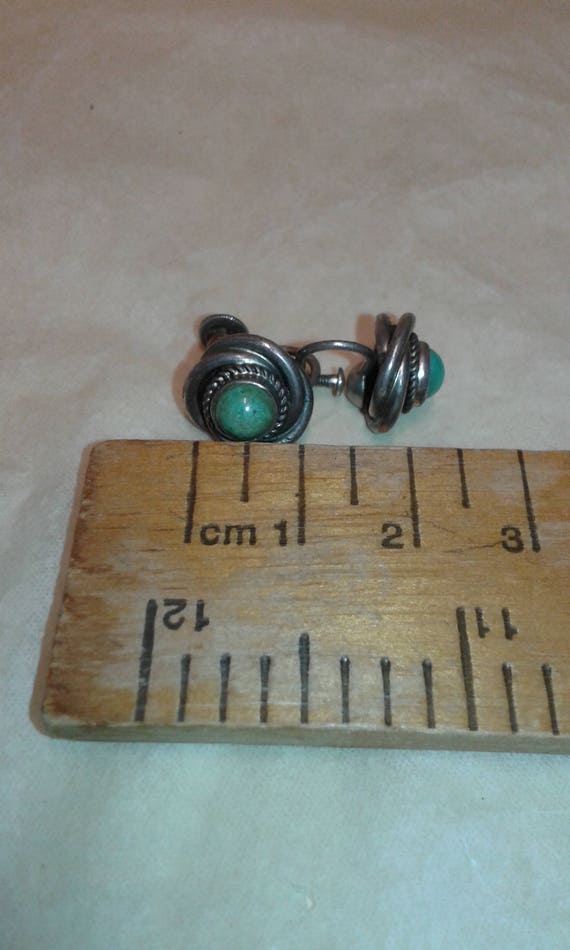 Solid sterling silver and untreated cabochon turq… - image 7