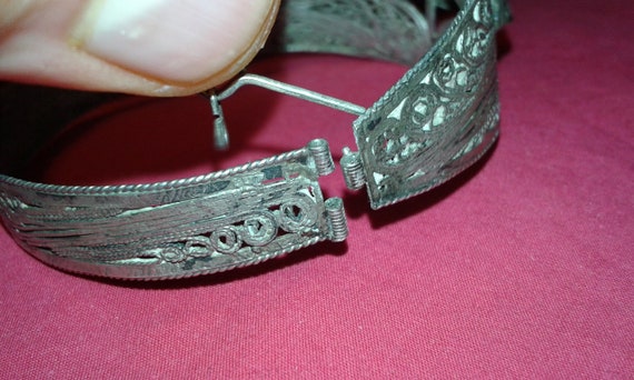 Elephant design solid sterling silver filigree hi… - image 6