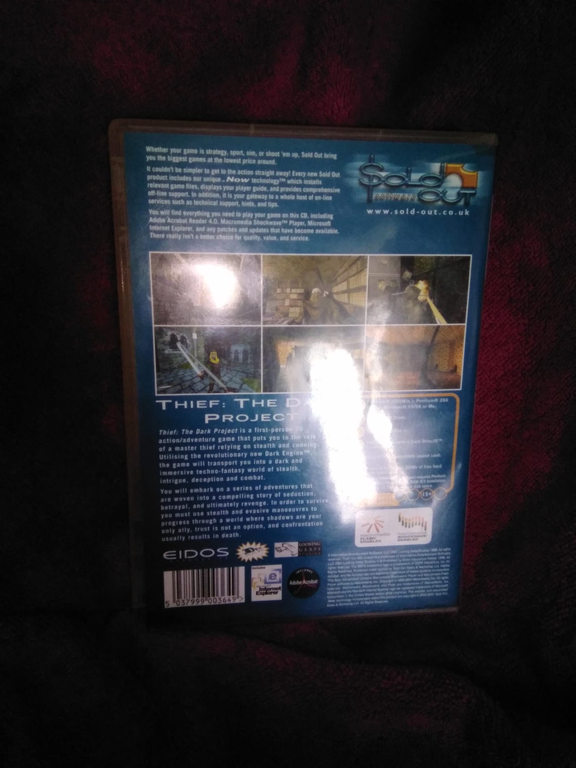 THIEF - The Dark Project - by Eidos and Sold Out Software - Early 2000s 00s computer game - Prelovedbargains Treasurentreats game shop, foto 3 di 5
