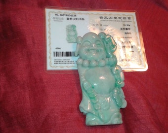Zhu Wuneng Zhu Bajie Chinese folklore mythology folk tale character untreated Jadeite Jade gemstone carving emerald apple green cute carving