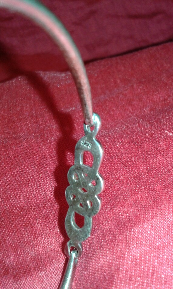 Solid sterling silver Celtic woven knot design br… - image 6
