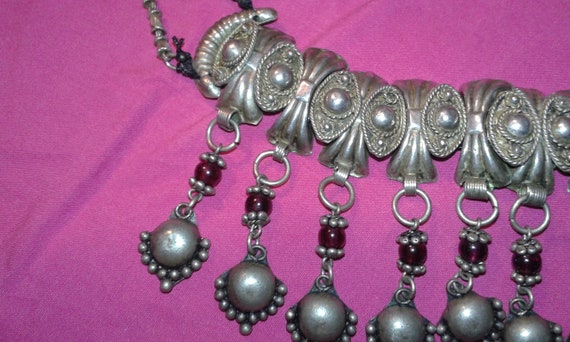 Rajasthani solid sterling silver garnet womens ta… - image 4