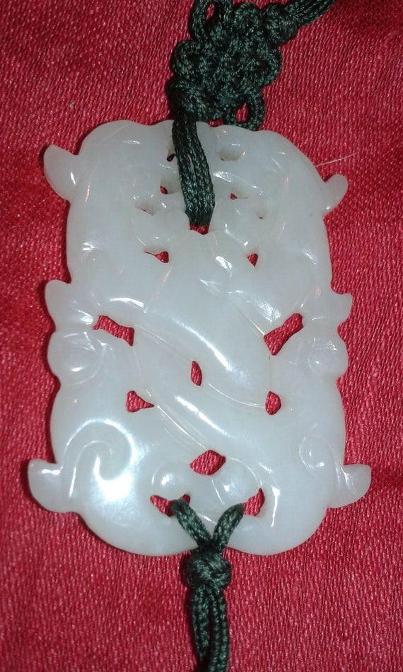 HeTian Mutton Fat white colour Nephrite Jade pend… - image 6