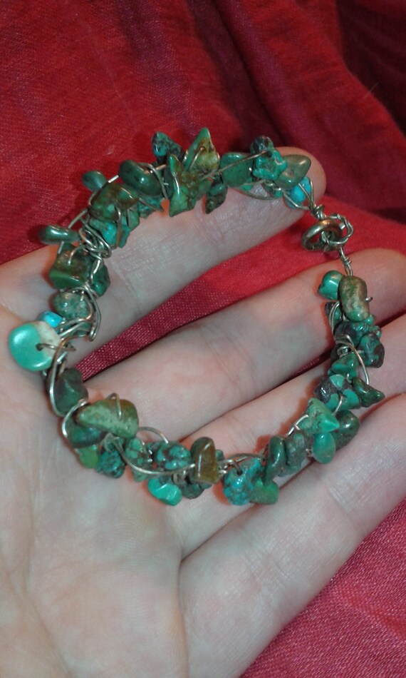 Solid sterling silver wire and untreated natural … - image 7