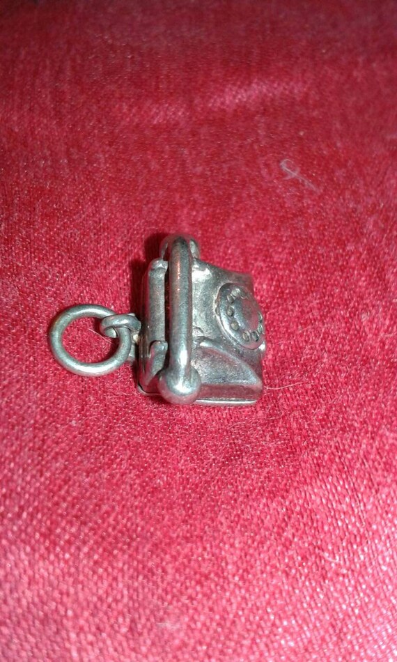 Solid sterling silver Nuvo telephone bracelet cha… - image 5