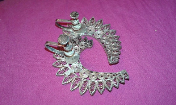 Solid sterling silver earrings Indian handmade tr… - image 6