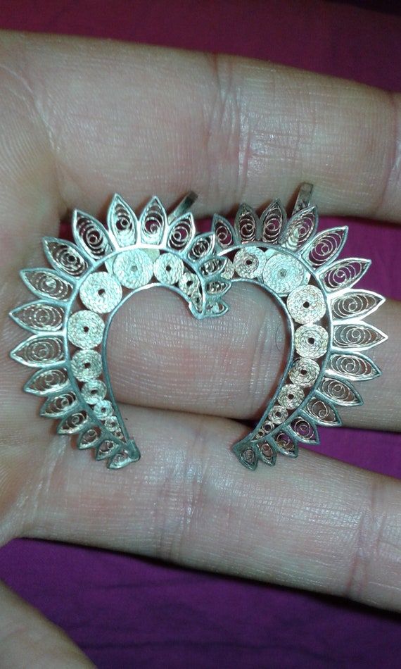 Solid sterling silver earrings Indian handmade tr… - image 8