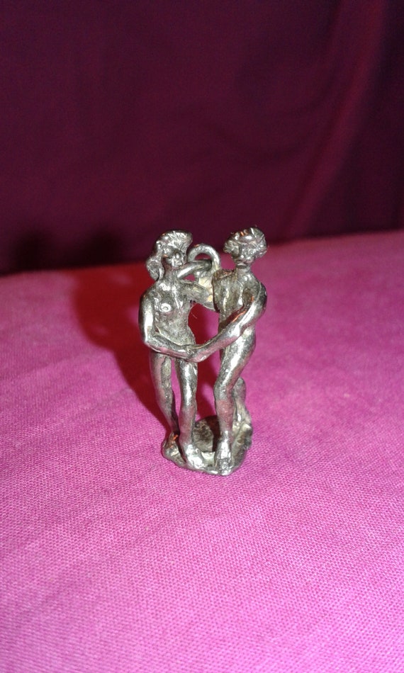 Solid sterling silver two lovers partners him and… - image 1