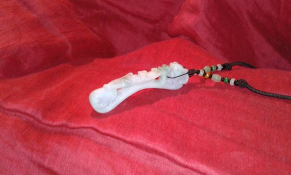 Untreated Jadeite A Jade Belt Buckle pendant Dragon RuYi Bat traditional Chinese clothing jewellery organic untreated Qing styled fashion