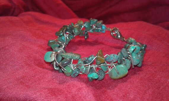 Solid sterling silver wire and untreated natural … - image 1