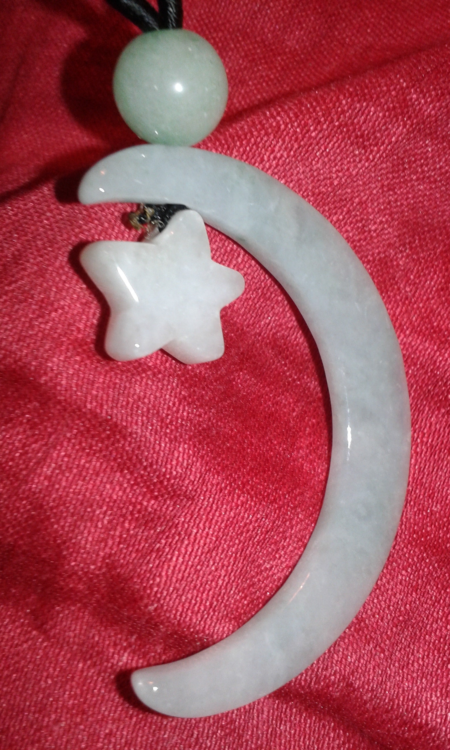 Untreated Jadeite Jade Crescent Moon and Star Handmade Etsy India