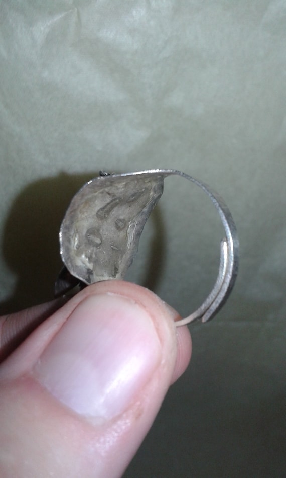 Chinese solid sterling silver adjustable antique … - image 3