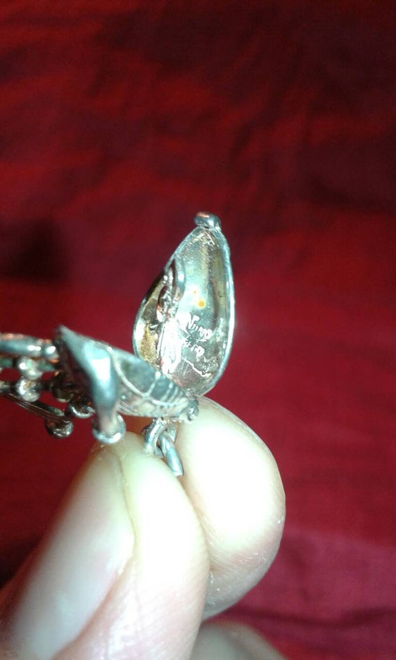 NUVO solid sterling silver bagpipes bracelet char… - image 3