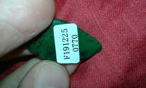 Dark Earthy green natural Jadeite Jade untreated … - image 6