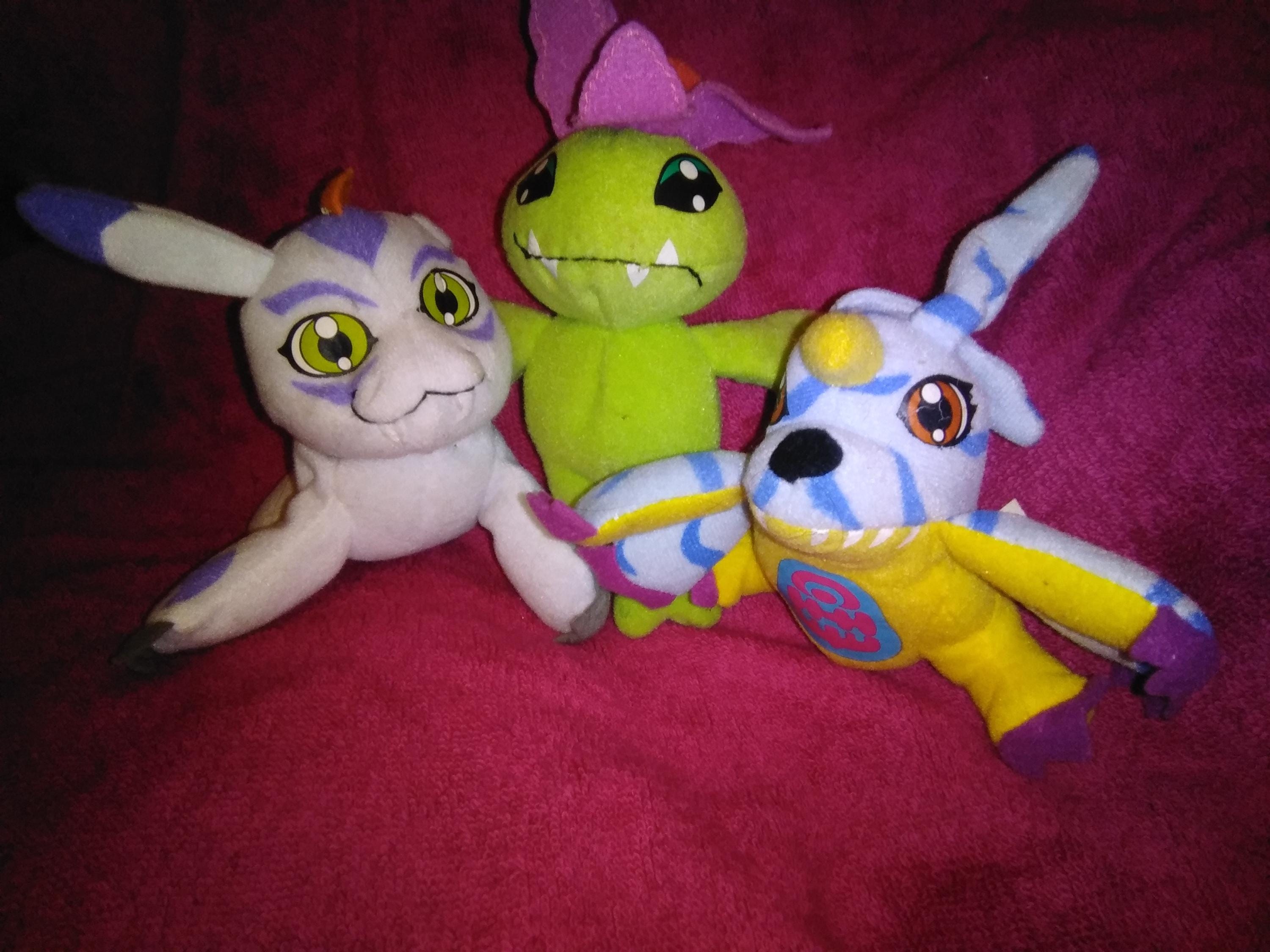 Palmon , Gabumon , Gomamon - Digimon - Mcdonalds Happy Meal Anime