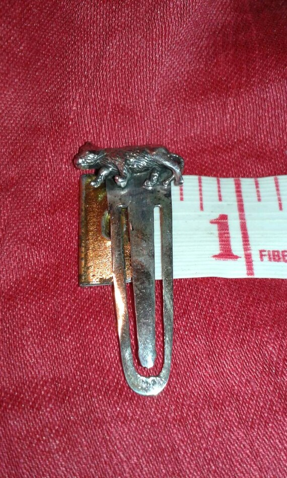 Solid sterling silver 925 marked book mark with c… - image 8