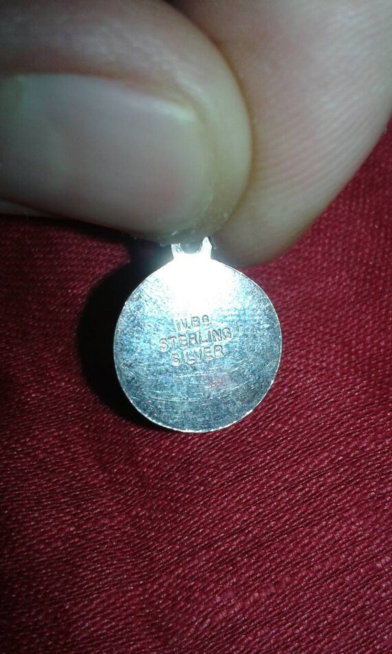 Solid sterling silver and cold enamel bracelet ch… - image 3