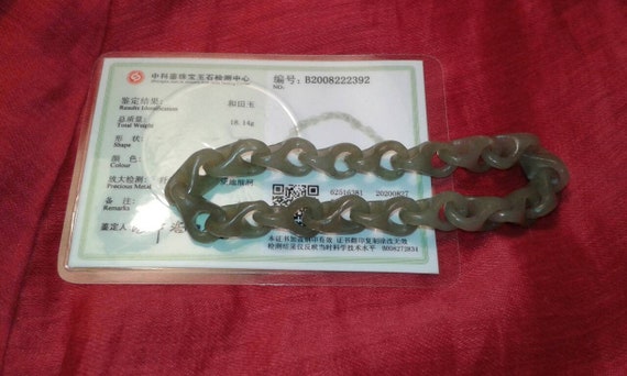 Repeating infinity single piece stone Jade nephri… - image 1